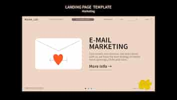 Free PSD hand drawn marketing strategy landing page