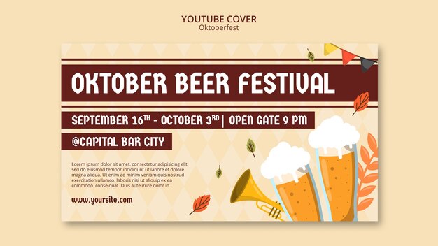 Hand drawn oktoberfest youtube cover
