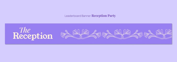 Free PSD hand drawn reception party  template