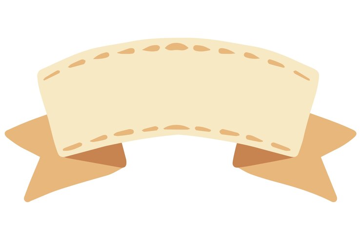 Free PSD hand drawn ribbon