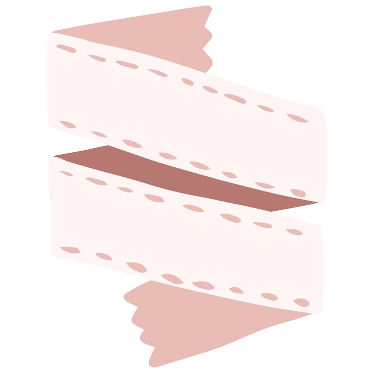 무료 PSD hand drawn ribbon