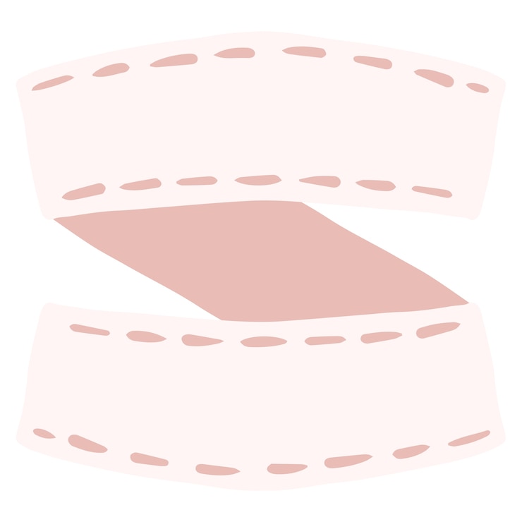 Free PSD hand drawn ribbon