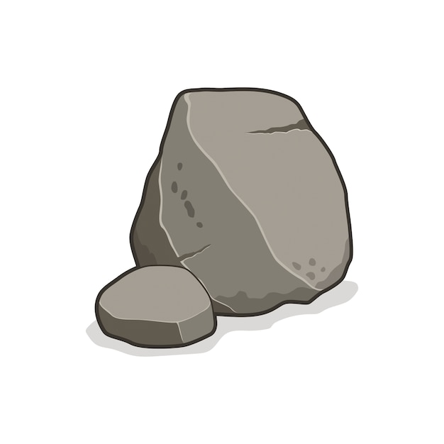 손으로 그린 바위 형성