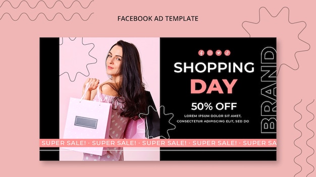 Free PSD hand drawn sales facebook template