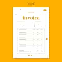 Free PSD hand drawn sales invoice template