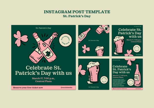 手描きの聖パトリックの日 インスタグラム