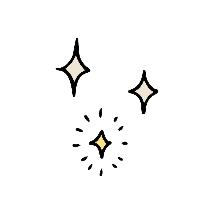 無料PSD 分離された手描きの星