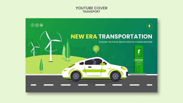 Free PSD hand drawn transport youtube cover