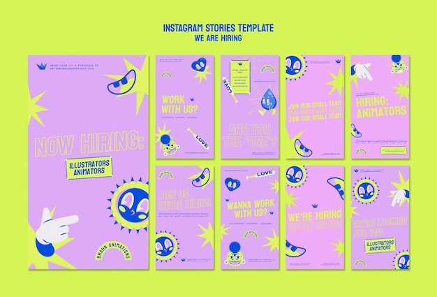 Disegnati a mano stiamo assumendo storie di instagram