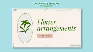 Free PSD hand drawn wedding planner landing page