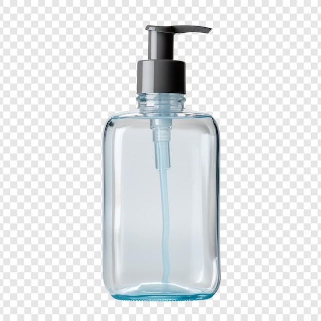 Дезинфицирующий препарат для рук бутылка изолирована на прозрачном фоне
