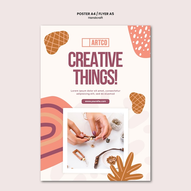 Free PSD handcraft poster template