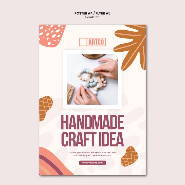 Free PSD handcraft poster template