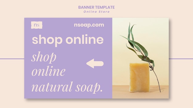Handmade soap shop banner template