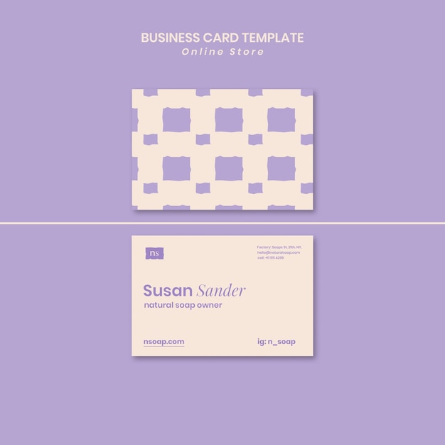 Handmade Soap Shop Business Card Free PSD Download