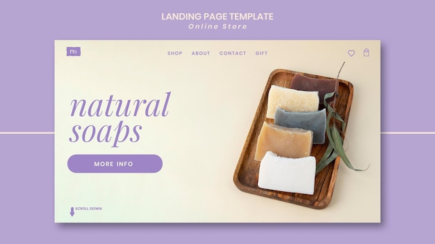 Handmade soap shop landing page