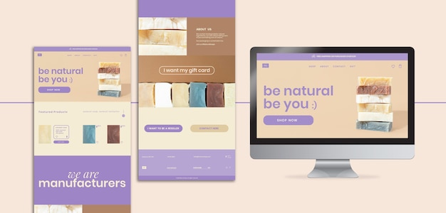 Free PSD handmade soap shop web template