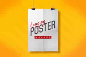 Free PSD hanging poster mock up