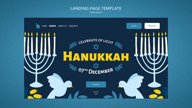 Hanukkah template design