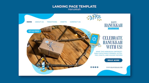 Free PSD hanukkah template design