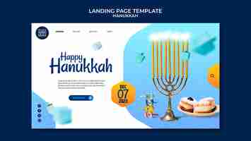 PSD gratuito progettazione del modello di hanukkah