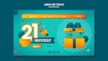 Free PSD happy anniversary landing page