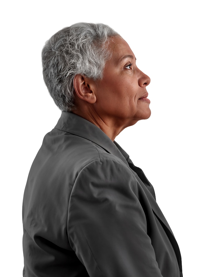 Free PSD happy beautiful black woman posing