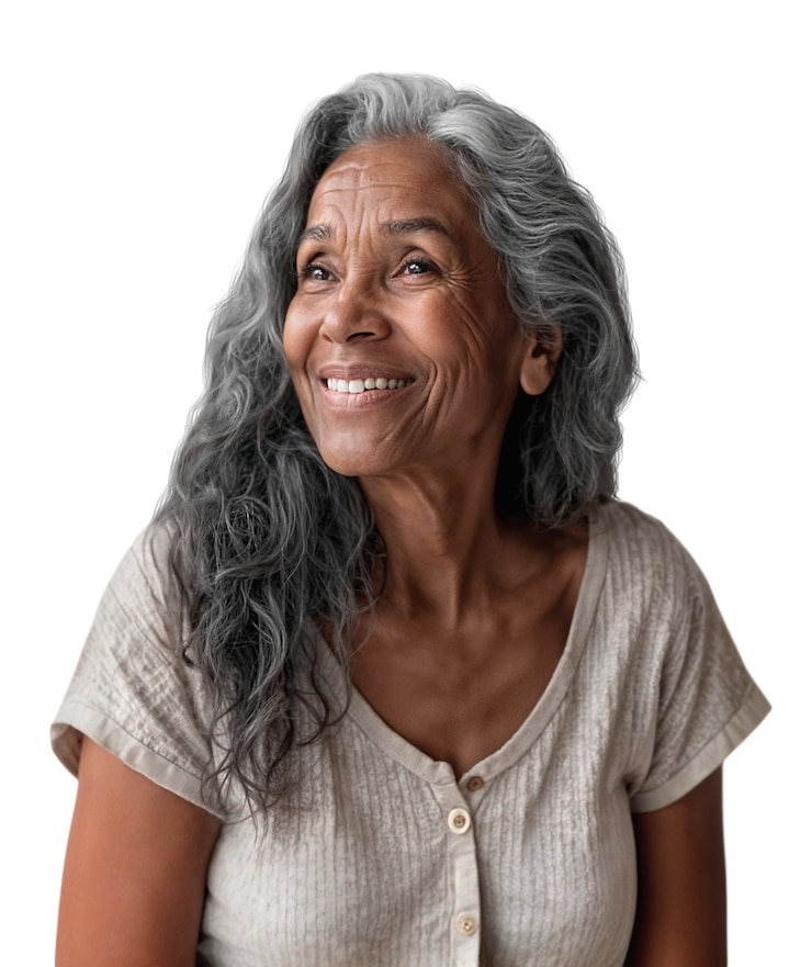 Free PSD happy beautiful black woman posing