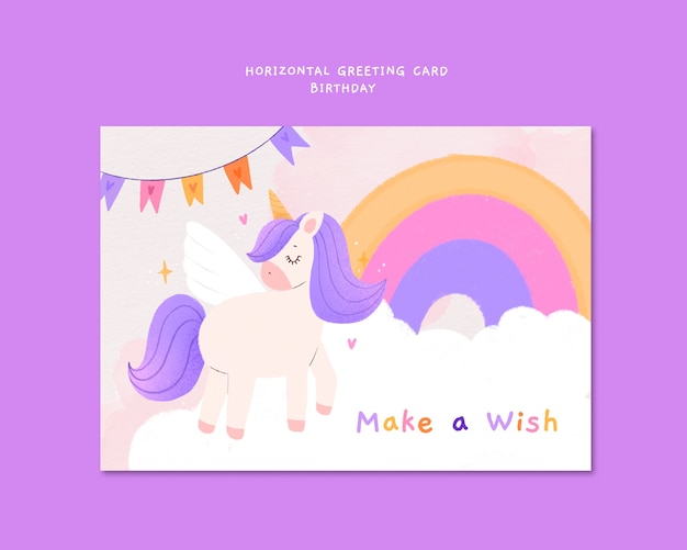 Free PSD happy birthday celebration greeting card