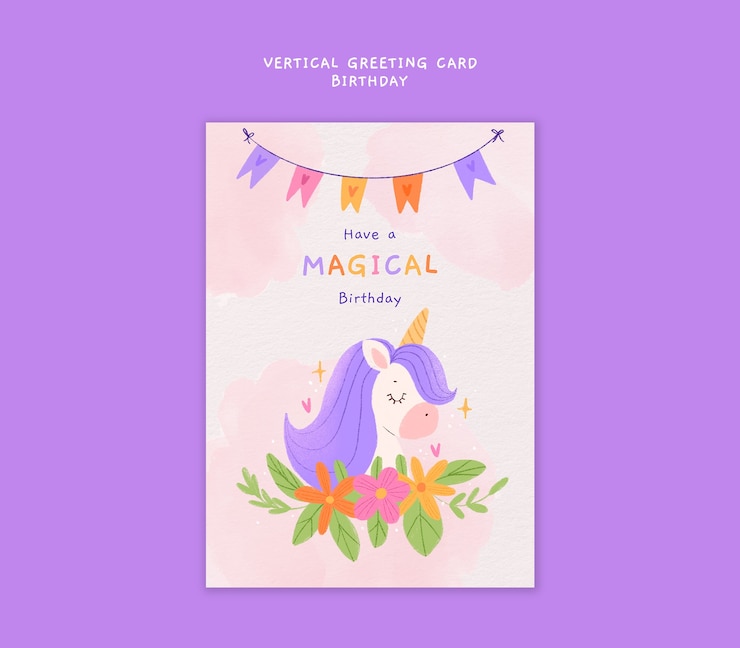 免費 PSD 祝你生日快樂的祝賀卡片