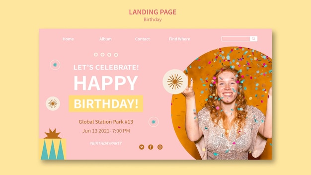happy birthday landing page