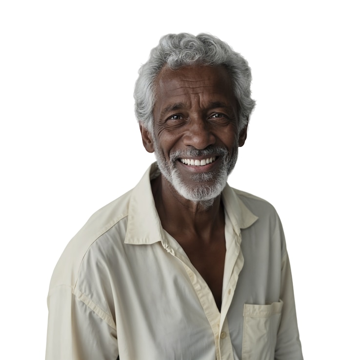 Free PSD happy black man posing
