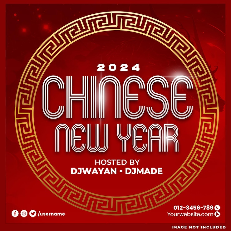 Free PSD happy chinese new year post
