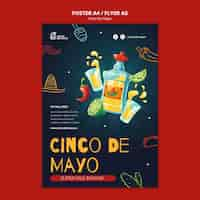 Free PSD happy cinco de mayo flyer template