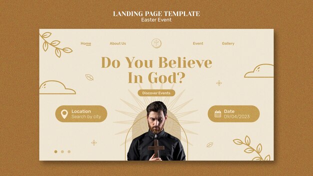 happy easter celebration landing page