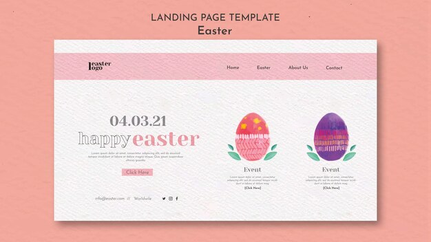 happy easter day landing page