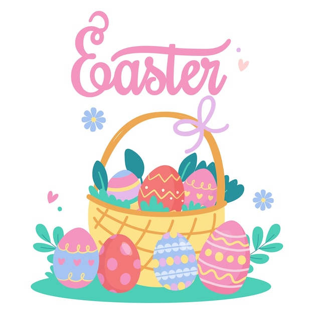 PSD gratuito un'illustrazione di buona pasqua