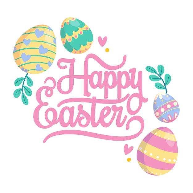 Free PSD happy easter illustration