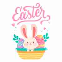 Free PSD happy easter illustration