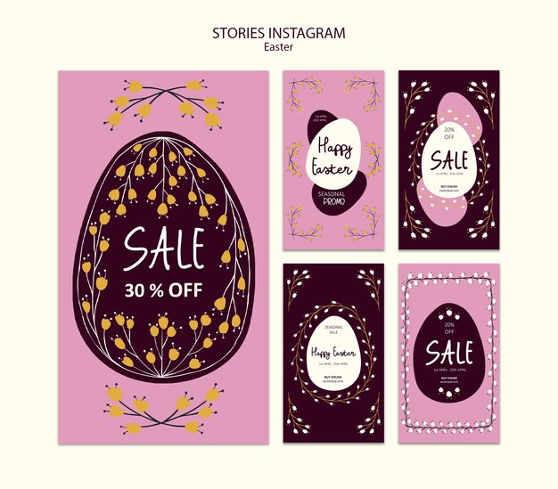 Happy easter sales instagram stories