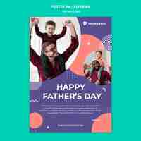 Free PSD happy father's day concept poster mock-up