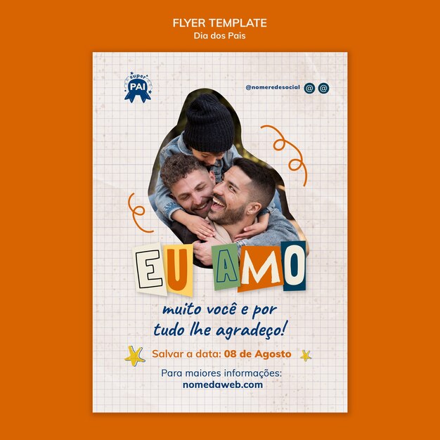 happy father's day flyer template