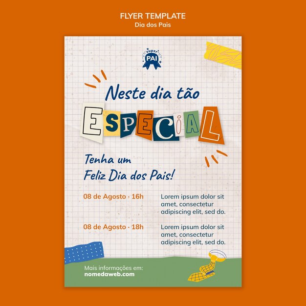 happy father's day flyer template