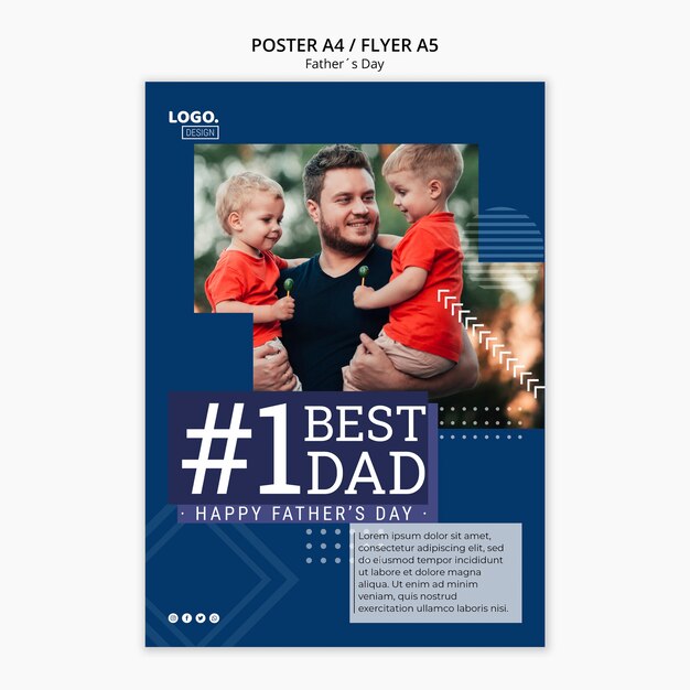 happy father's day poster concept