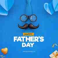 Free PSD happy father's day social media post template