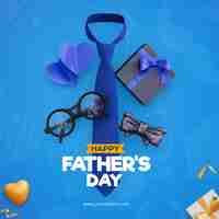 Free PSD happy father's day social media post template