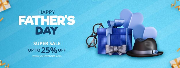 happy fathers day promotional sale social media cover template