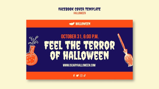 Free PSD happy halloween facebook cover