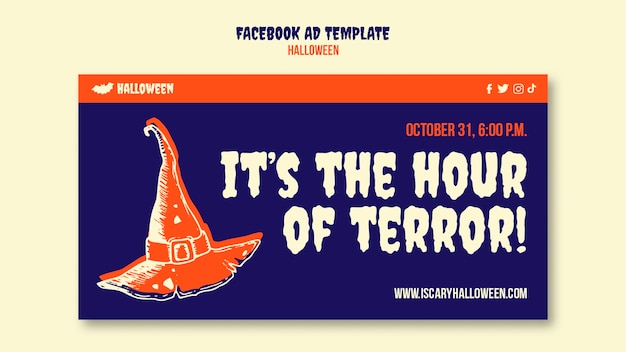 Happy halloween facebook template