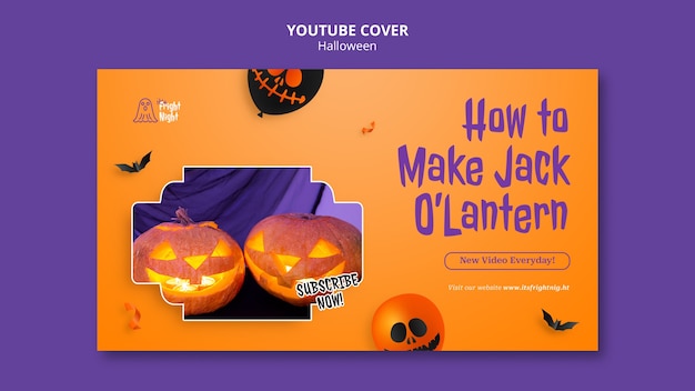 Free PSD happy halloween youtube cover